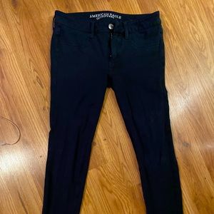 American Eagle Super Stretch Black Skinny Jeans